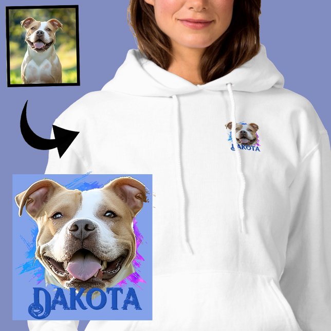 Maßgeschneidertes modernes Grunge Pet Lover Pitbul Hoodie (Von Creator hochgeladen)