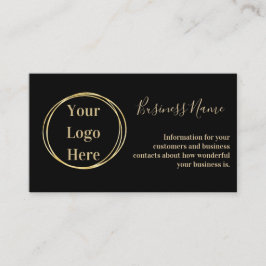 Maßgeschneidertes, modernes Schwarzes Gold Visitenkarte