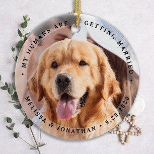 Maßgeschneidertes modernes Verlobung-Haustier-Hoch Keramik Ornament