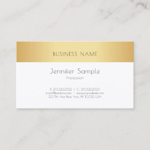 Maßgeschneidertes, modernes, weißes Minimalistisch Visitenkarte