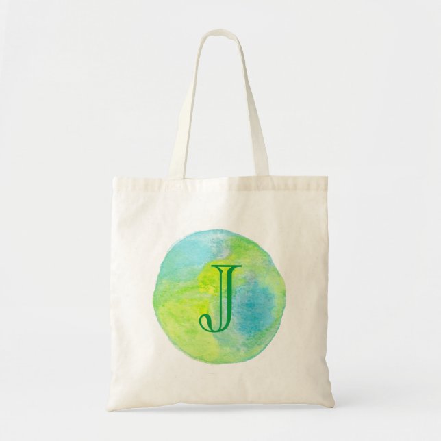 Maßgeschneidertes Monogram Earth Environment Card  Tragetasche (Vorne)