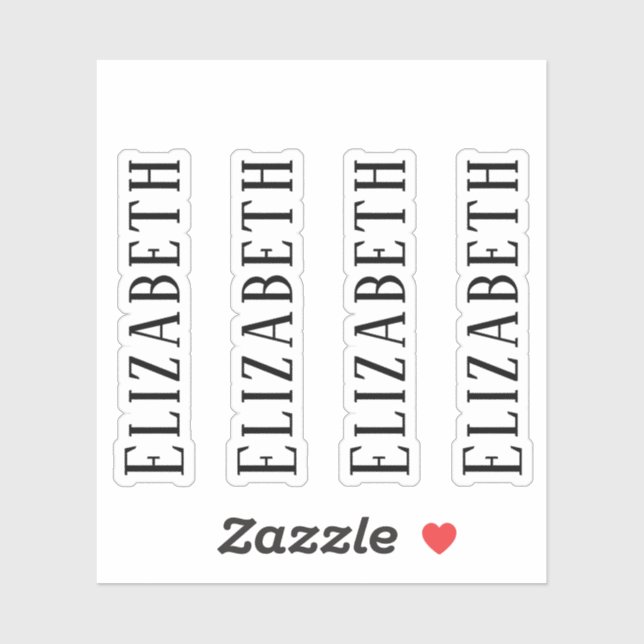 Maßgeschneidertes Monogramm, einfach modern Aufkleber (Blatt)