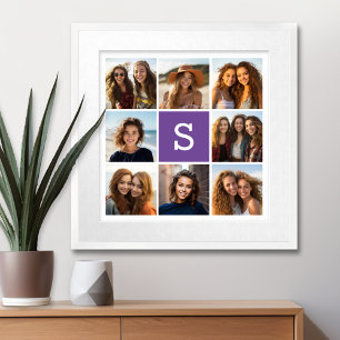 Maßgeschneidertes Monogramm für die Eggplant- und Poster