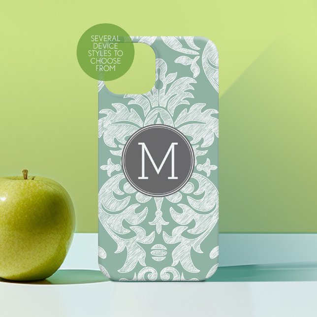 Maßgeschneidertes Monogramm für Mini- und Grau-Dam Case-Mate iPhone Hülle (Personalized Phone Case with Custom Photos Text - Choose a Device Style)