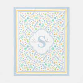 Maßgeschneidertes Monogramm Girl Fleece Blanket, m