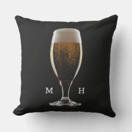 Maßgeschneidertes Monogramm Glas Bier Kissen