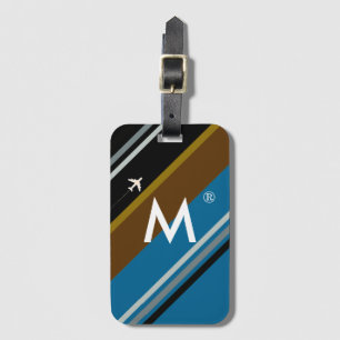 Maßgeschneidertes Monogramm im modernen Stil Gepäckanhänger