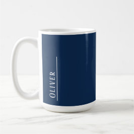 Maßgeschneidertes Monogramm, modern dunkelblau Kaffeetasse