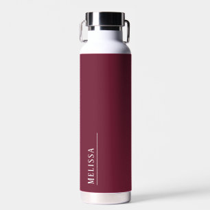 Maßgeschneidertes Monogramm, moderne Bordeaux Trinkflasche