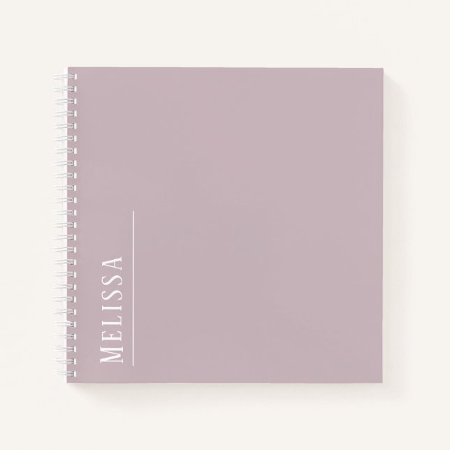 Maßgeschneidertes Monogramm, moderne Maul-Farbe Notizbuch (Vorderseite)