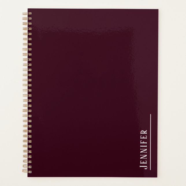 Maßgeschneidertes Monogramm, moderne Maulbeere Planer (Vorderseite)