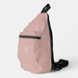 Maßgeschneidertes Monogramm, modernes Rosa Crossbody Bag