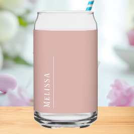 Maßgeschneidertes Monogramm, modernes Rosa Dosenglas