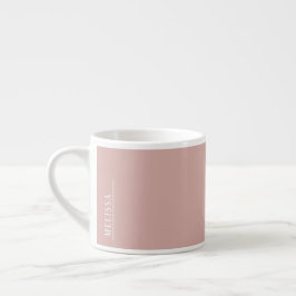 Maßgeschneidertes Monogramm, modernes Rosa Espressotasse