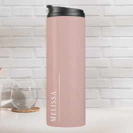 Maßgeschneidertes Monogramm, modernes Rosa Thermosbecher