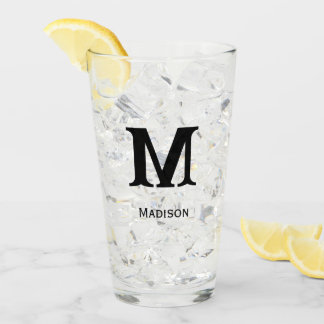 Maßgeschneidertes Monogramm oder Name Bierglas Glas