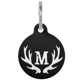 Maßgeschneidertes Monogramm Reh-Ankerlogo-Anhänger Tiermarke