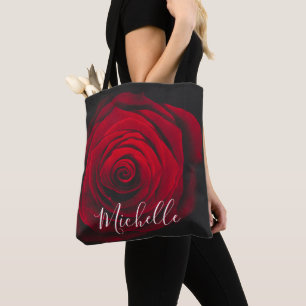 Maßgeschneidertes Monogramm rote Rose Vintages Fot