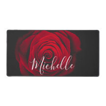 Maßgeschneidertes Monogramm rote Rose Vintages Fot