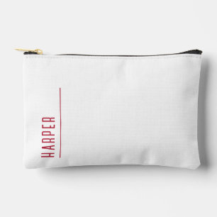 Maßgeschneidertes Monogramm, schneeweiß Zubehörtasche