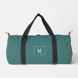 Maßgeschneidertes Monogramm, überall Aquarell grün Duffle Bag