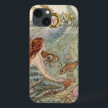 Maßgeschneidertes Monogramm unter der Vintagen Mee iPhone 13 Hülle<br><div class="desc">Schöne Ihr Monogramm unter dem Meer Vintage Meerjungfrau Dekor Fall.</div>