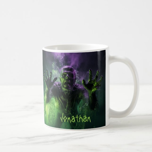 Maßgeschneidertes Monster im Wasser Horror Hallowe Kaffeetasse (Rechts)