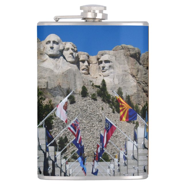 Maßgeschneidertes Mt Rushmore Souvenir Flachmann (Vorderseite)