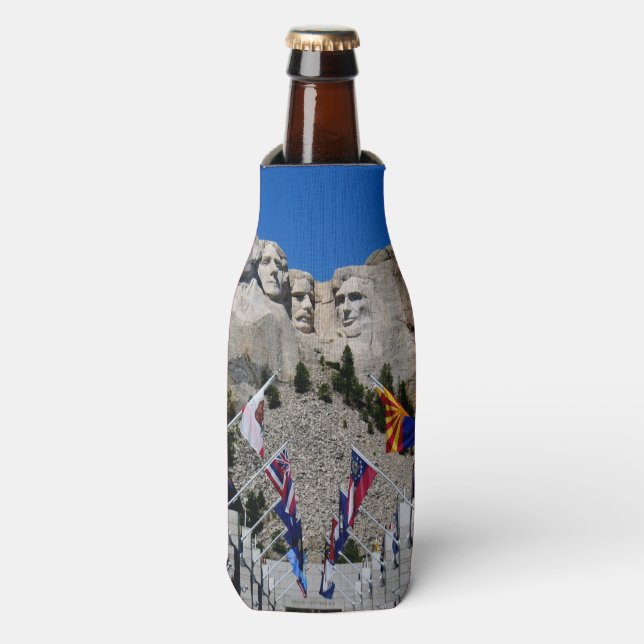 Maßgeschneidertes Mt Rushmore Souvenir Flaschenkühler (Flaschenvorderseite)