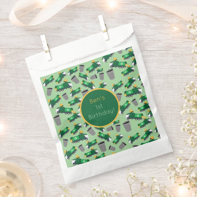 Maßgeschneidertes Muster für Recycelnd Garbage Tru Geschenktütchen (Ausgeschnitten)