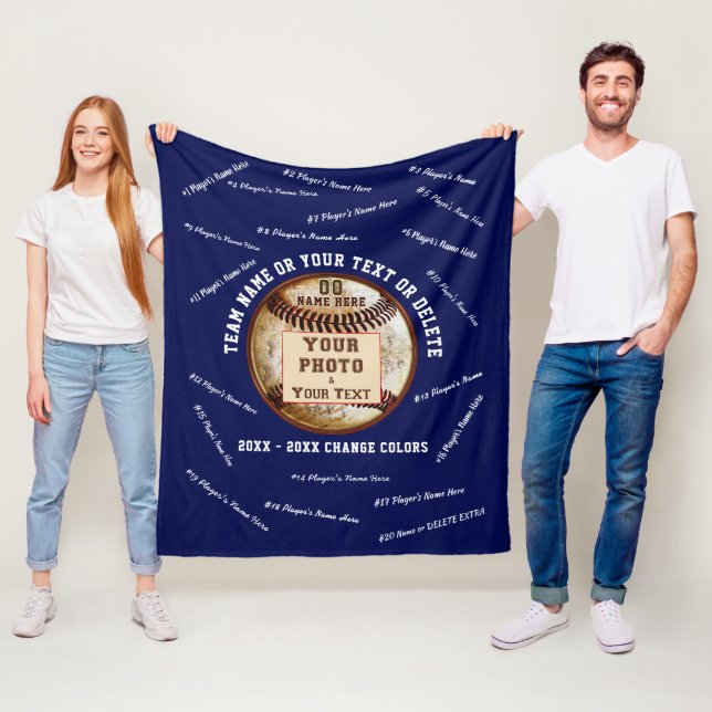 Maßgeschneidertes Navy Blue Fleecedecke (Beispiel)