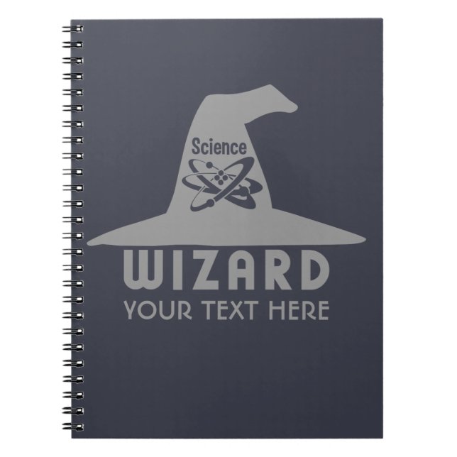 Maßgeschneidertes Notebook des Science Wizard Notizblock (Vorderseite)