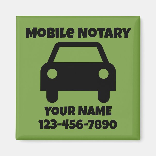 Maßgeschneidertes öffentliches Mobilautosymbol für Magnet (Vorne)