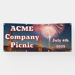 Maßgeschneidertes Outdoor-Banner am 4. Juli mit Kr Banner