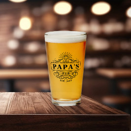 Maßgeschneidertes Papa's Pub Jahr etabliertes Glas