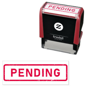 Maßgeschneidertes PENDING Grundlegendes Büro ode Permastempel