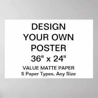 Maßgeschneidertes Personalisiert 36" x 24" Matte-P Poster