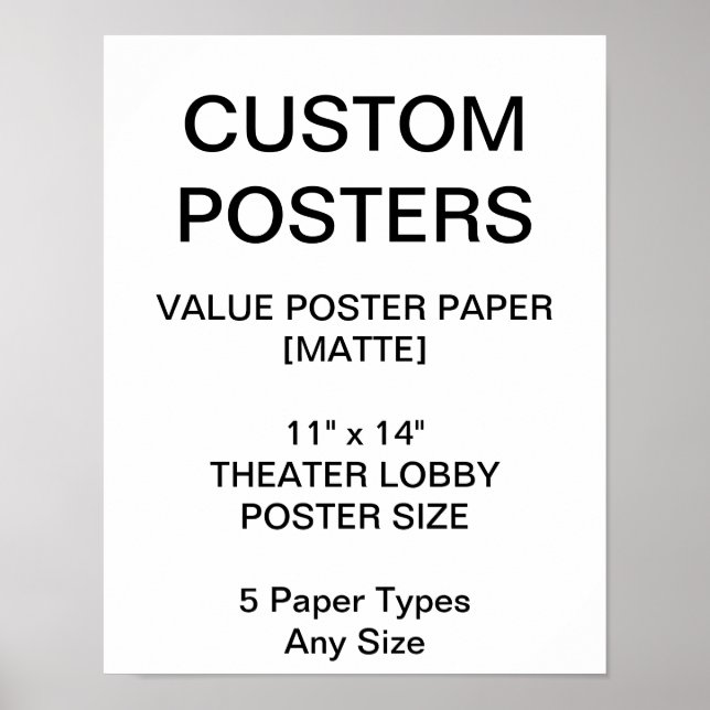 Maßgeschneidertes Personalisiertes 11"x14" Matte-P Poster (Vorne)