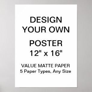 Maßgeschneidertes, Personalisiertes, 12 Zoll x 16 Poster