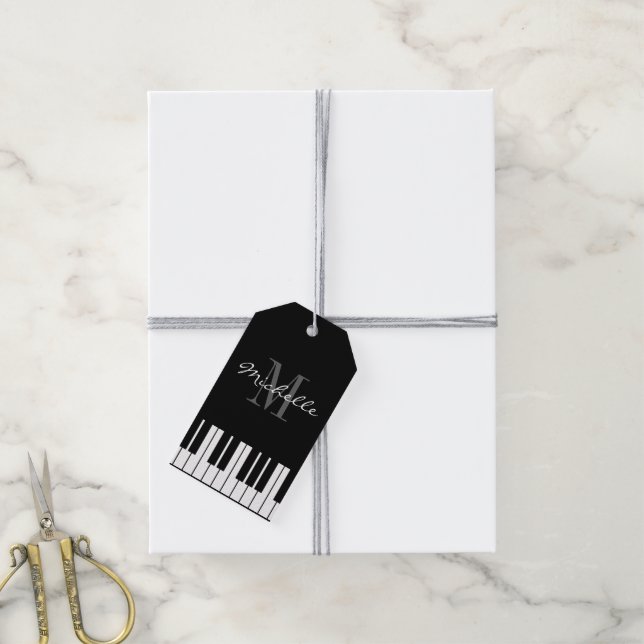 Maßgeschneidertes Piano-Schlüsselmusikinstrument Geschenkanhänger (Mit Garn)