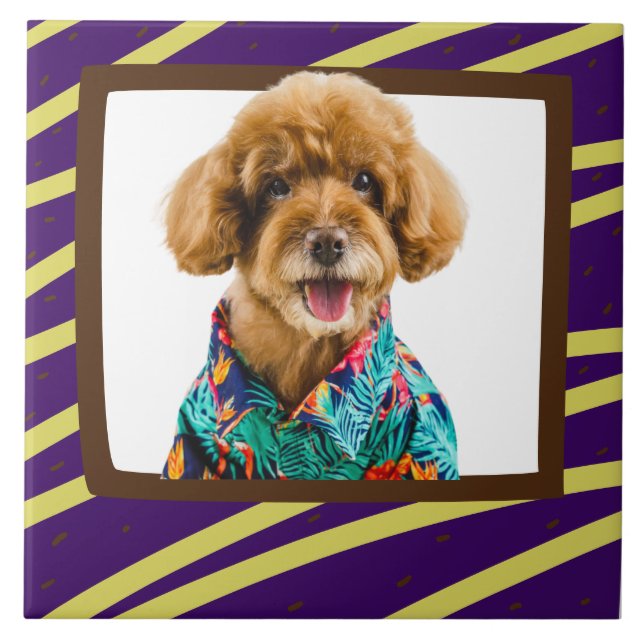 Maßgeschneidertes Poodle-Foto Fliese (Vorderseite)