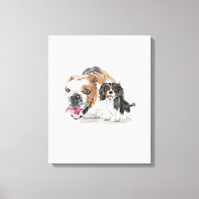 Maßgeschneidertes Portrait Wasserfarbe Leinwanddruck (Vorderseite)