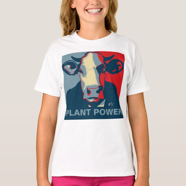 Maßgeschneidertes Red White Blue Pop Art Cow Tshir T-Shirt (Vorderseite)