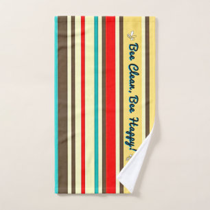 Maßgeschneidertes Retro-Bath-Handtuch mit Bienen Handtuch