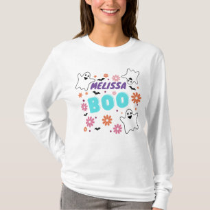 Maßgeschneidertes Retro-BootHalloween-Blumendesign T-Shirt