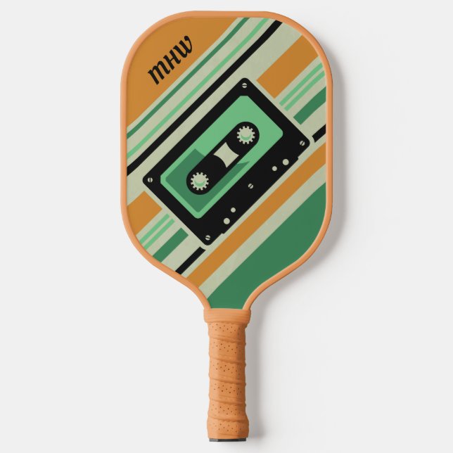 Maßgeschneidertes Retro Casette Tape Pickleball Schläger (Vorderseite)