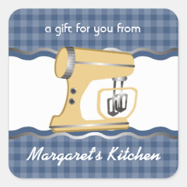 Maßgeschneidertes Retrostil-Mischpult-Geschenketik Quadratischer Aufkleber