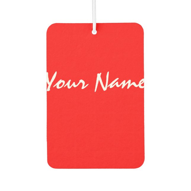 Maßgeschneidertes Rotes Herz Autolufterfrischer (Vorderseite)