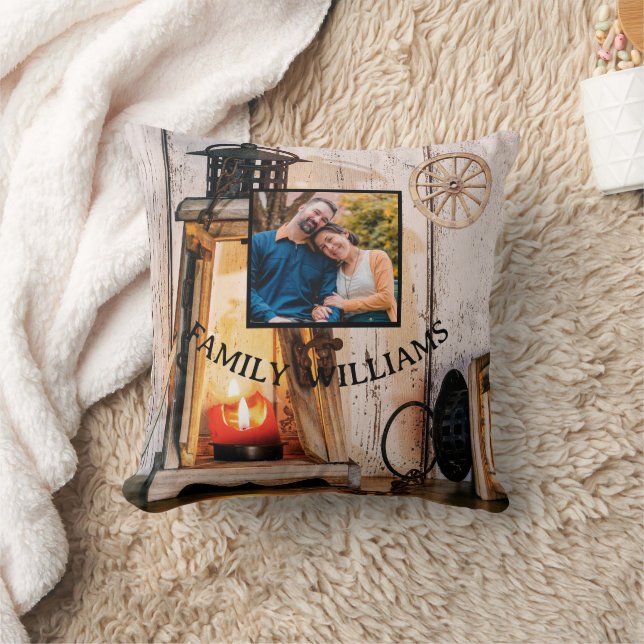 Maßgeschneidertes rustikales Bauernhaus Laternenla Kissen (Decke)