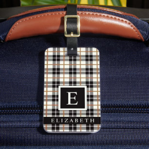 Maßgeschneidertes, schwarz-grau-rotes Muster Gepäckanhänger